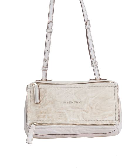 Givenchy: White Mini Pandora Bag 